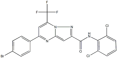 5-(4-bromophenyl)-N-(2,6-dichlorophenyl)-7-(trifluoromethyl)pyrazolo[1,5-a]pyrimidine-2-carboxamide Structure