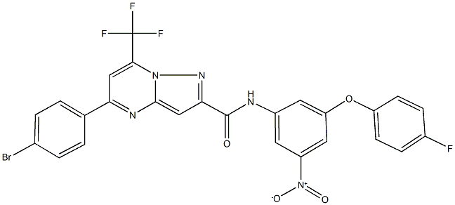 5-(4-bromophenyl)-N-{3-(4-fluorophenoxy)-5-nitrophenyl}-7-(trifluoromethyl)pyrazolo[1,5-a]pyrimidine-2-carboxamide Structure