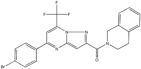 2-{[5-(4-bromophenyl)-7-(trifluoromethyl)pyrazolo[1,5-a]pyrimidin-2-yl]carbonyl}-1,2,3,4-tetrahydroisoquinoline Structure