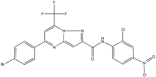 5-(4-bromophenyl)-N-{2-chloro-4-nitrophenyl}-7-(trifluoromethyl)pyrazolo[1,5-a]pyrimidine-2-carboxamide Structure