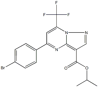 isopropyl 5-(4-bromophenyl)-7-(trifluoromethyl)pyrazolo[1,5-a]pyrimidine-3-carboxylate 구조식 이미지