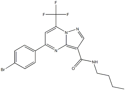 5-(4-bromophenyl)-N-butyl-7-(trifluoromethyl)pyrazolo[1,5-a]pyrimidine-3-carboxamide Structure