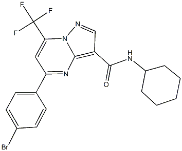 5-(4-bromophenyl)-N-cyclohexyl-7-(trifluoromethyl)pyrazolo[1,5-a]pyrimidine-3-carboxamide Structure