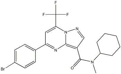 5-(4-bromophenyl)-N-cyclohexyl-N-methyl-7-(trifluoromethyl)pyrazolo[1,5-a]pyrimidine-3-carboxamide Structure