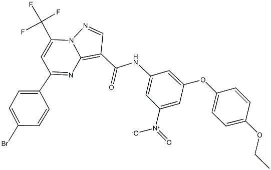 5-(4-bromophenyl)-N-{3-(4-ethoxyphenoxy)-5-nitrophenyl}-7-(trifluoromethyl)pyrazolo[1,5-a]pyrimidine-3-carboxamide 구조식 이미지