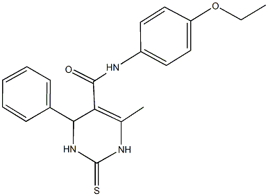 N-(4-ethoxyphenyl)-6-methyl-4-phenyl-2-thioxo-1,2,3,4-tetrahydro-5-pyrimidinecarboxamide Structure