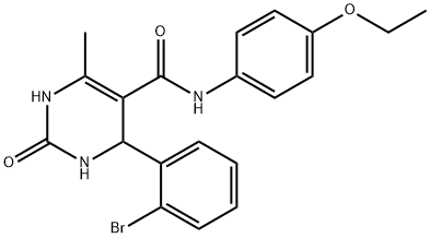 4-(2-bromophenyl)-N-(4-ethoxyphenyl)-6-methyl-2-oxo-1,2,3,4-tetrahydropyrimidine-5-carboxamide 구조식 이미지