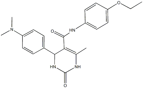 4-[4-(dimethylamino)phenyl]-N-(4-ethoxyphenyl)-6-methyl-2-oxo-1,2,3,4-tetrahydro-5-pyrimidinecarboxamide Structure