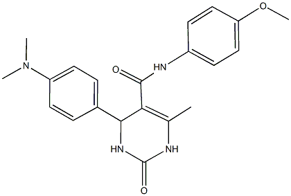 4-[4-(dimethylamino)phenyl]-N-(4-methoxyphenyl)-6-methyl-2-oxo-1,2,3,4-tetrahydro-5-pyrimidinecarboxamide Structure