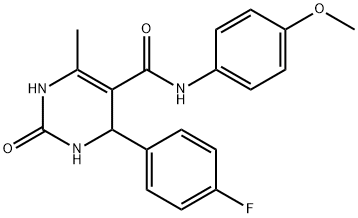 4-(4-fluorophenyl)-N-(4-methoxyphenyl)-6-methyl-2-oxo-1,2,3,4-tetrahydro-5-pyrimidinecarboxamide 구조식 이미지