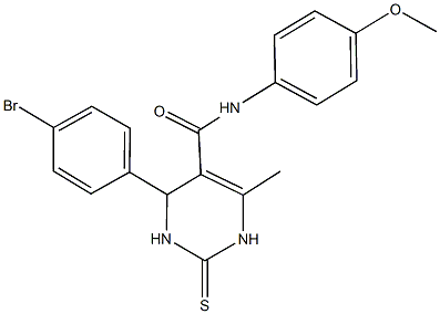 4-(4-bromophenyl)-N-(4-methoxyphenyl)-6-methyl-2-thioxo-1,2,3,4-tetrahydro-5-pyrimidinecarboxamide Structure