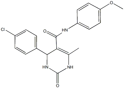 4-(4-chlorophenyl)-N-(4-methoxyphenyl)-6-methyl-2-oxo-1,2,3,4-tetrahydro-5-pyrimidinecarboxamide Structure