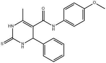 N-(4-methoxyphenyl)-6-methyl-4-phenyl-2-thioxo-1,2,3,4-tetrahydro-5-pyrimidinecarboxamide Structure