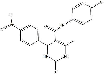 N-(4-chlorophenyl)-4-{4-nitrophenyl}-6-methyl-2-thioxo-1,2,3,4-tetrahydro-5-pyrimidinecarboxamide Structure