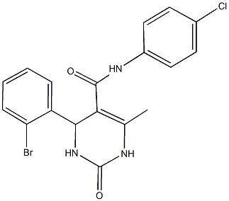 4-(2-bromophenyl)-N-(4-chlorophenyl)-6-methyl-2-oxo-1,2,3,4-tetrahydropyrimidine-5-carboxamide 구조식 이미지