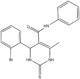 4-(2-bromophenyl)-6-methyl-N-phenyl-2-thioxo-1,2,3,4-tetrahydropyrimidine-5-carboxamide Structure