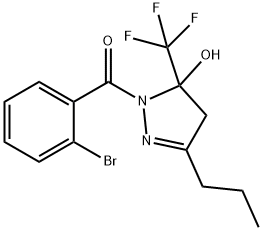 1-(2-bromobenzoyl)-3-propyl-5-(trifluoromethyl)-4,5-dihydro-1H-pyrazol-5-ol 구조식 이미지