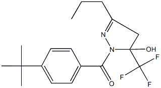 1-(4-tert-butylbenzoyl)-3-propyl-5-(trifluoromethyl)-4,5-dihydro-1H-pyrazol-5-ol Structure