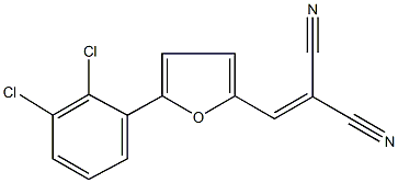 2-{[5-(2,3-dichlorophenyl)-2-furyl]methylene}malononitrile Structure