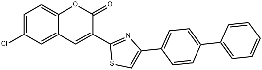 3-(4-[1,1'-biphenyl]-4-yl-1,3-thiazol-2-yl)-6-chloro-2H-chromen-2-one Structure