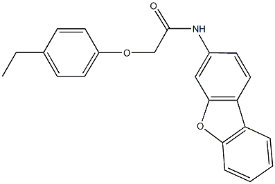 N-dibenzo[b,d]furan-3-yl-2-(4-ethylphenoxy)acetamide 구조식 이미지