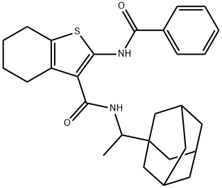 N-[1-(1-adamantyl)ethyl]-2-(benzoylamino)-4,5,6,7-tetrahydro-1-benzothiophene-3-carboxamide Structure
