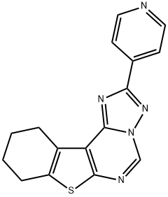 2-(4-pyridinyl)-8,9,10,11-tetrahydro[1]benzothieno[3,2-e][1,2,4]triazolo[1,5-c]pyrimidine 구조식 이미지