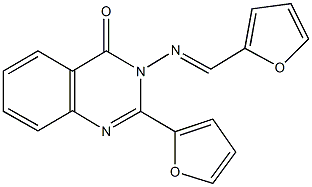 2-(2-furyl)-3-[(2-furylmethylene)amino]-4(3H)-quinazolinone Structure