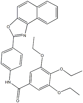 3,4,5-triethoxy-N-(4-naphtho[1,2-d][1,3]oxazol-2-ylphenyl)benzamide Structure