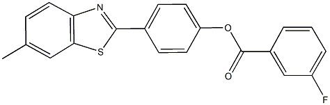 4-(6-methyl-1,3-benzothiazol-2-yl)phenyl 3-fluorobenzoate 구조식 이미지