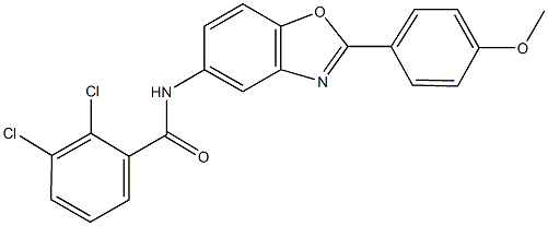 2,3-dichloro-N-[2-(4-methoxyphenyl)-1,3-benzoxazol-5-yl]benzamide 구조식 이미지