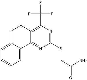 2-{[4-(trifluoromethyl)-5,6-dihydrobenzo[h]quinazolin-2-yl]sulfanyl}acetamide Structure