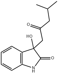 3-hydroxy-3-(4-methyl-2-oxopentyl)-1,3-dihydro-2H-indol-2-one 구조식 이미지