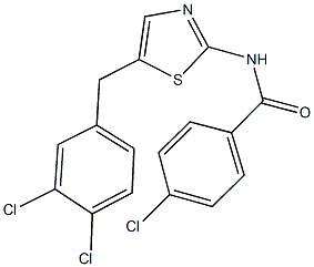 4-chloro-N-{5-[(3,4-dichlorophenyl)methyl]-1,3-thiazol-2-yl}benzamide Structure