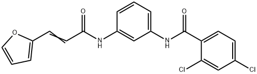 2,4-dichloro-N-(3-{[3-(2-furyl)acryloyl]amino}phenyl)benzamide Structure