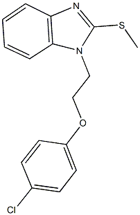 4-chlorophenyl 2-[2-(methylsulfanyl)-1H-benzimidazol-1-yl]ethyl ether Structure