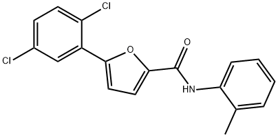 5-(2,5-dichlorophenyl)-N-(2-methylphenyl)-2-furamide 구조식 이미지