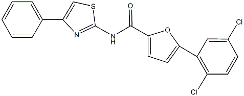 5-(2,5-dichlorophenyl)-N-(4-phenyl-1,3-thiazol-2-yl)-2-furamide Structure