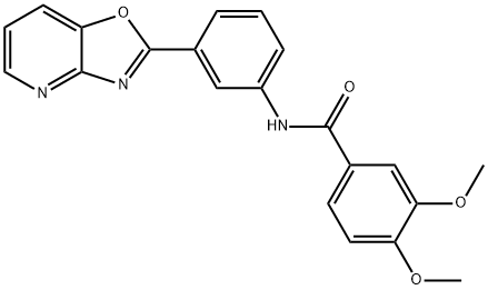 3,4-dimethoxy-N-(3-[1,3]oxazolo[4,5-b]pyridin-2-ylphenyl)benzamide Structure