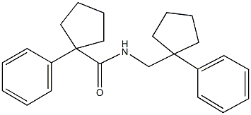 1-phenyl-N-[(1-phenylcyclopentyl)methyl]cyclopentanecarboxamide 구조식 이미지