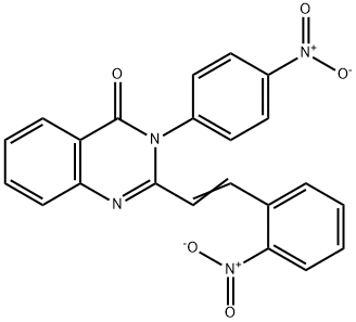 3-{4-nitrophenyl}-2-(2-{2-nitrophenyl}vinyl)-4(3H)-quinazolinone Structure