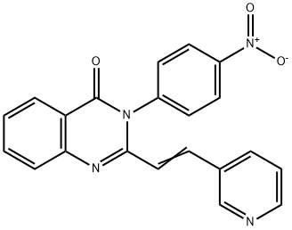 3-{4-nitrophenyl}-2-[2-(3-pyridinyl)vinyl]-4(3H)-quinazolinone 구조식 이미지