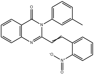 2-(2-{2-nitrophenyl}vinyl)-3-(3-methylphenyl)-4(3H)-quinazolinone 구조식 이미지