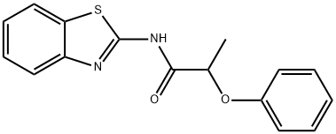 N-(1,3-benzothiazol-2-yl)-2-phenoxypropanamide 구조식 이미지