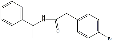 2-(4-bromophenyl)-N-(1-phenylethyl)acetamide Structure