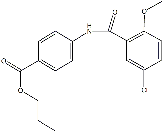 propyl 4-[(5-chloro-2-methoxybenzoyl)amino]benzoate Structure