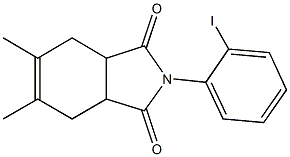 2-(2-iodophenyl)-5,6-dimethyl-3a,4,7,7a-tetrahydro-1H-isoindole-1,3(2H)-dione 구조식 이미지