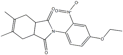 2-{4-ethoxy-2-nitrophenyl}-5,6-dimethyl-3a,4,7,7a-tetrahydro-1H-isoindole-1,3(2H)-dione Structure