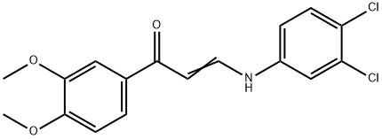 3-(3,4-dichloroanilino)-1-(3,4-dimethoxyphenyl)-2-propen-1-one 구조식 이미지