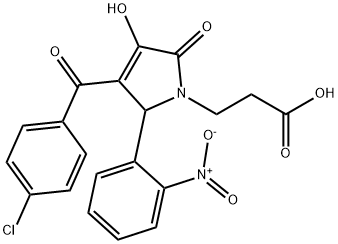 3-(3-(4-chlorobenzoyl)-4-hydroxy-2-{2-nitrophenyl}-5-oxo-2,5-dihydro-1H-pyrrol-1-yl)propanoic acid Structure